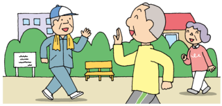 プログラムに参加する高齢者